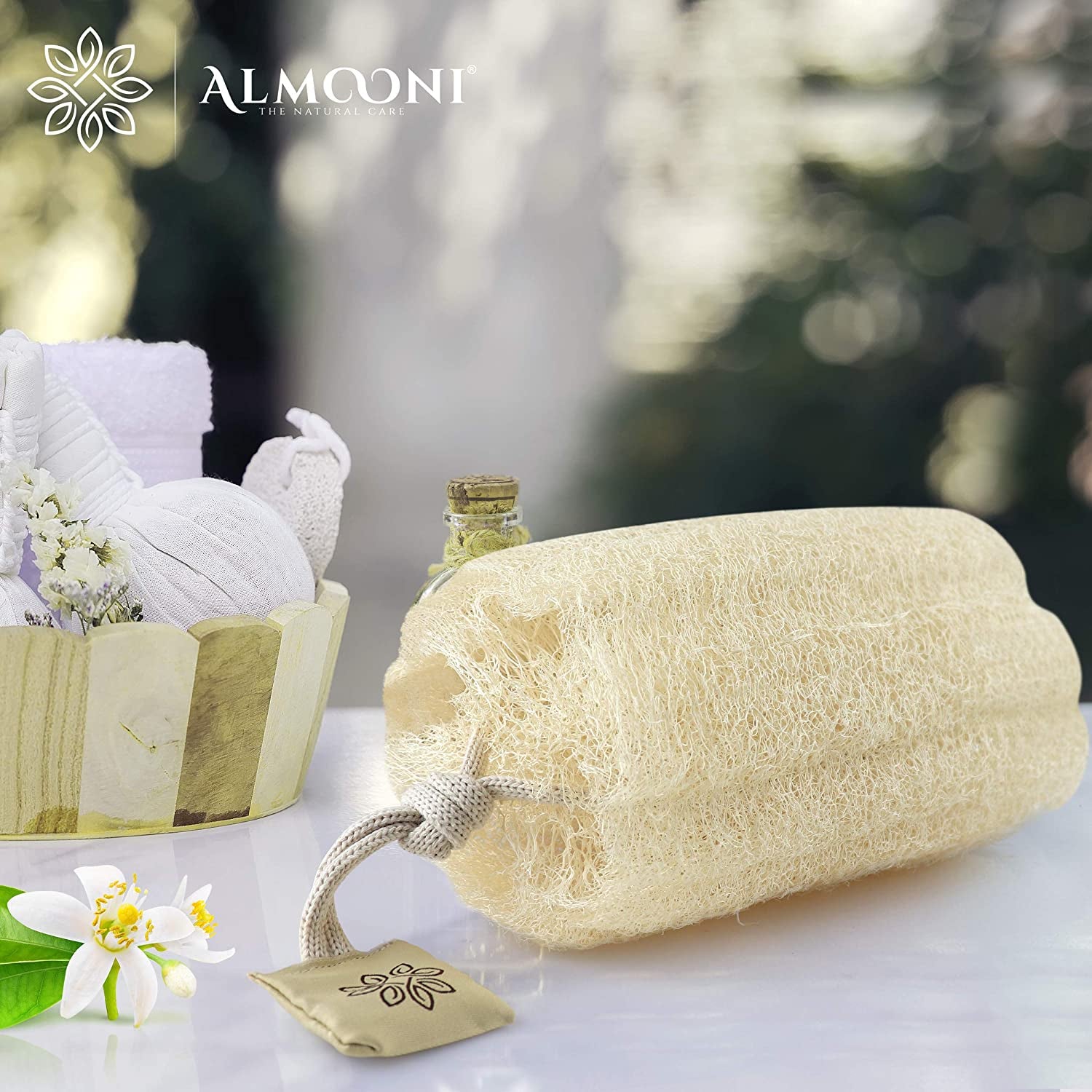 Egyptian Loofah Exfoliating Body Scrubber - Natural Shower Sponge for Men and Women, Ideal for Body and Face Cleansing - 3 Count Pack