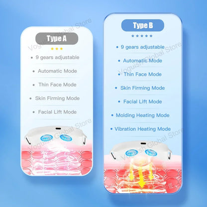 Electric Double Chin Device and V-Face Machine with 8 Modes and 15 Gear Adjustable Intensities - Intelligent Double Chin Machine for V-Face