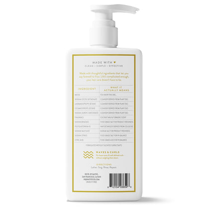 Curl Care 2-In-1 Mens Shampoo and Conditioner Coconut Milk and Turmeric 16.5 Fl Oz
